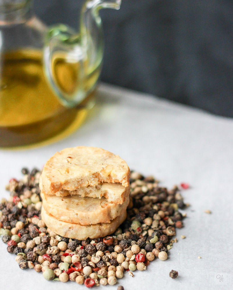 Galletas de queso roquefort y nueces