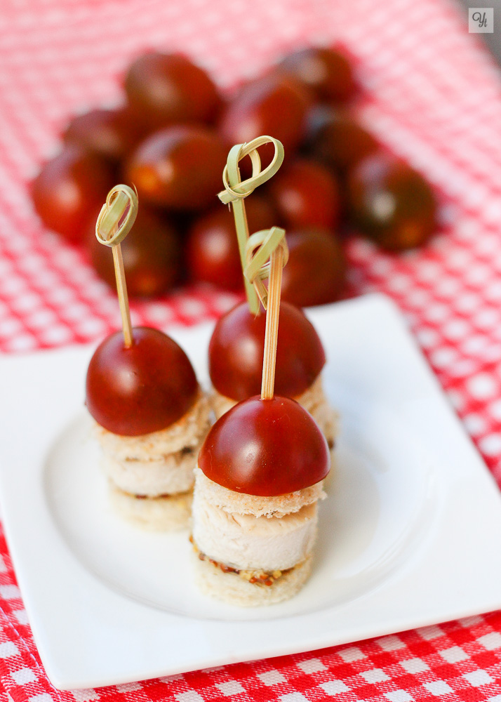 Bocaditos de pollo y tomate