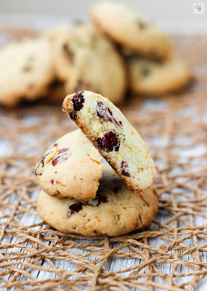 Galletas de arándanos y naranja.