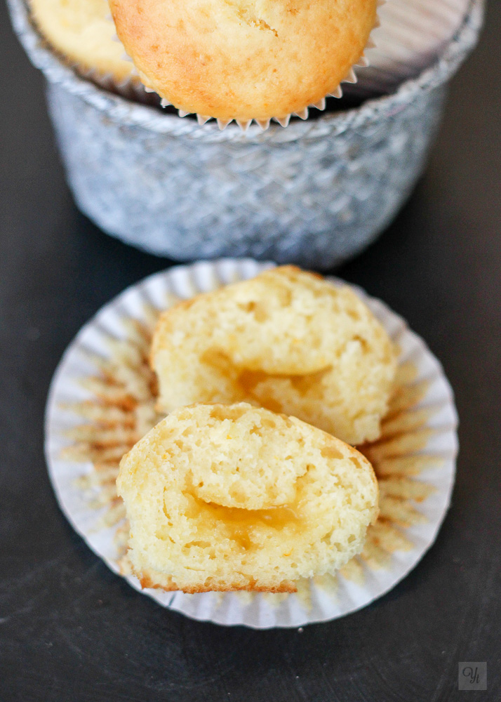 Bizcochitos de naranja y lemon curd