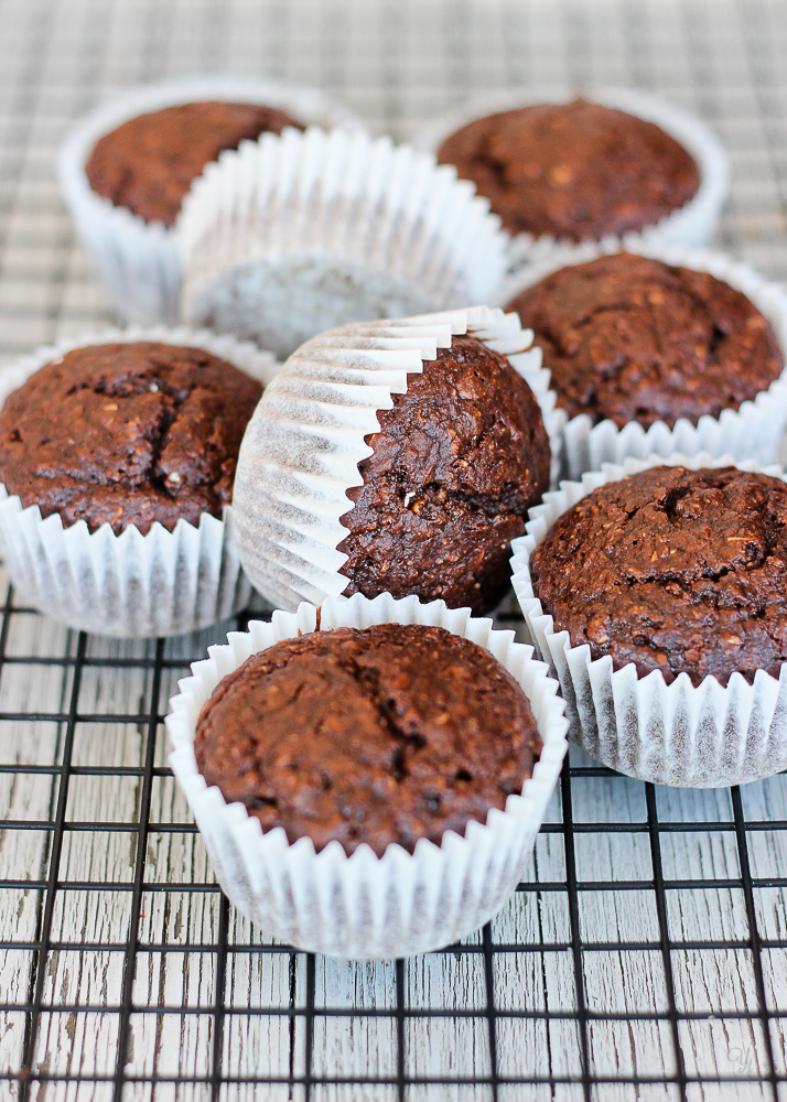 Muffins de chocolate y mantequilla de cacahuete