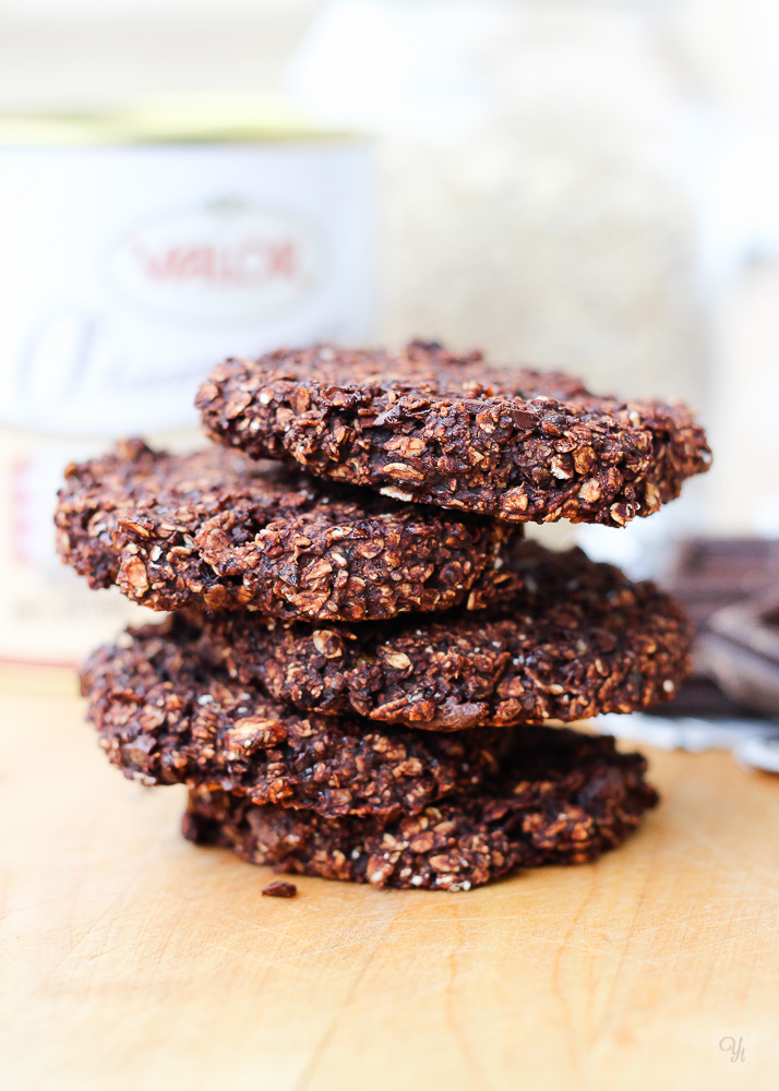 Galletas doble chocolate avena plátano