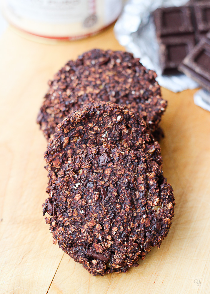 Galletas doble chocolate avena plátano