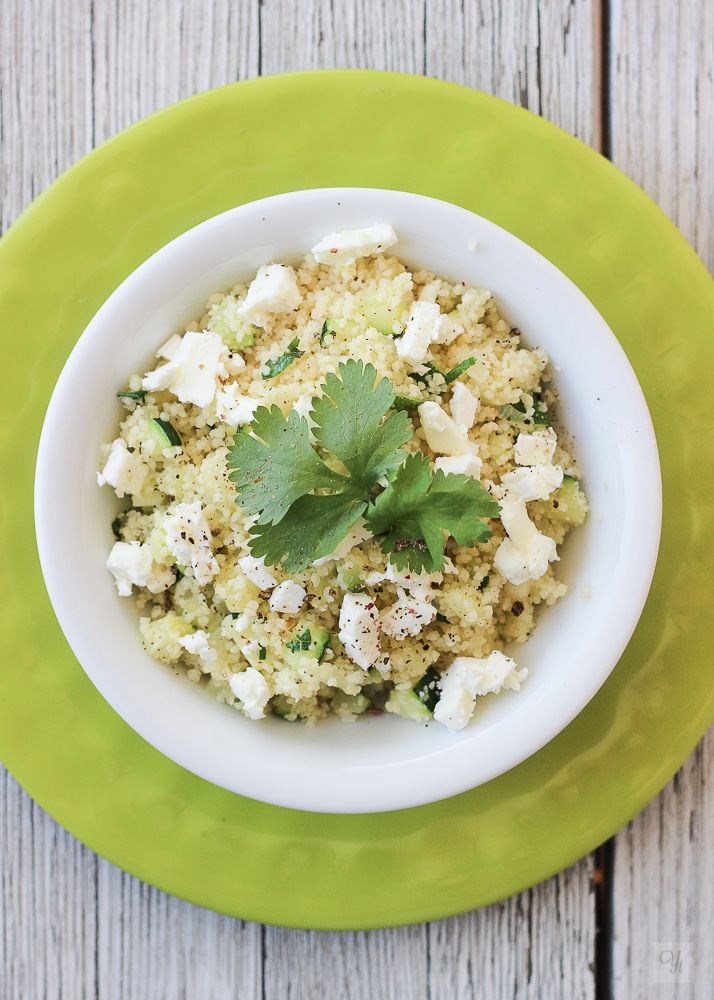 Couscous calabacin feta