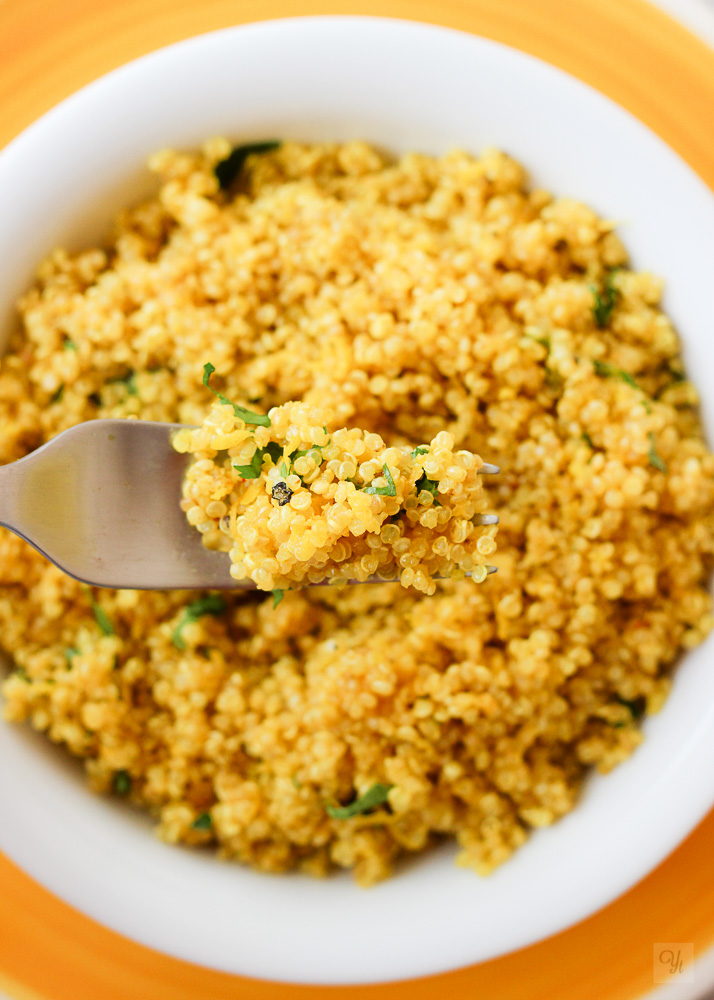 Receta de quinoa con limón y cúrcuma