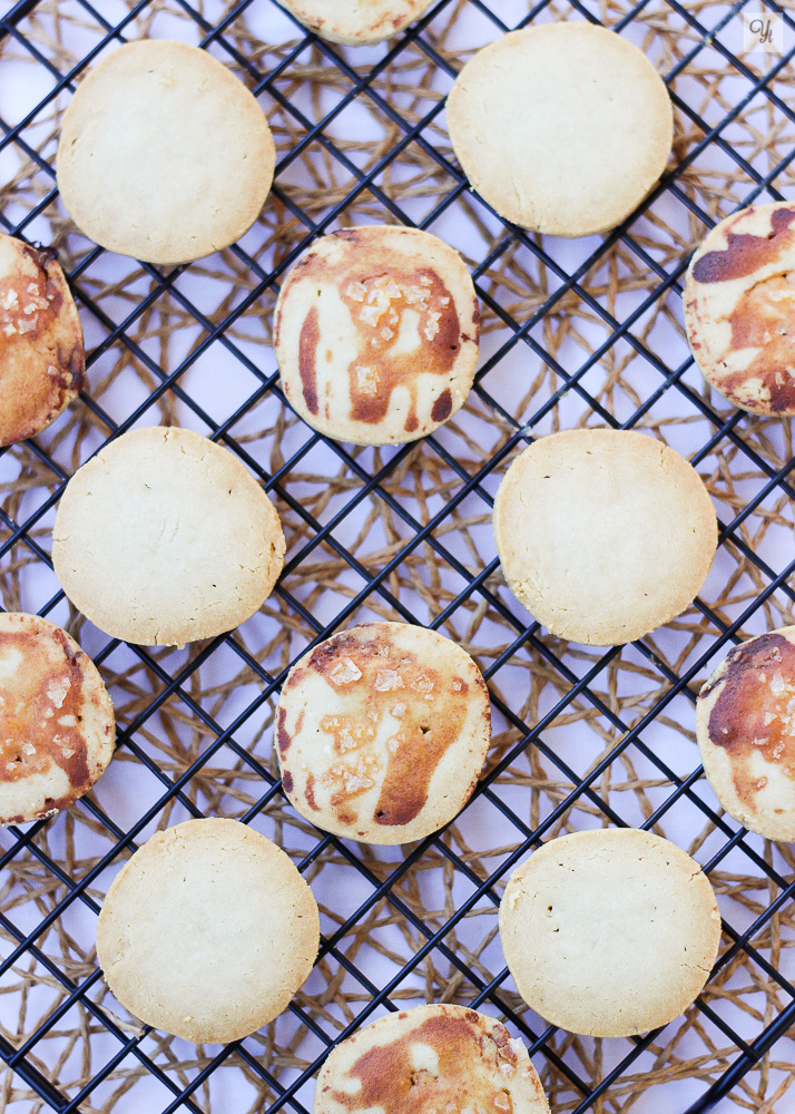 Galletas de mantequilla y Gorgonzola con miel