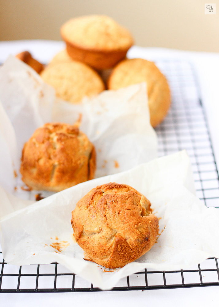 Muffins de plátano y queso en crema