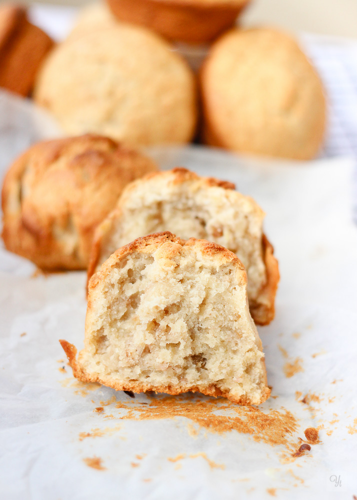 Muffins de plátano y queso en crema