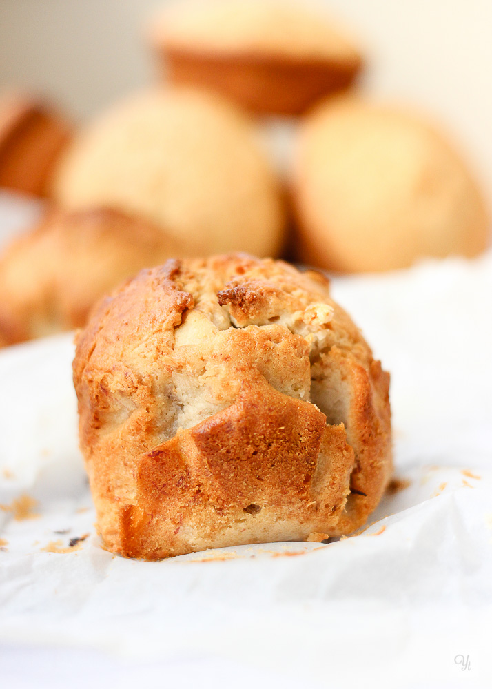 Muffins de plátano y queso en crema