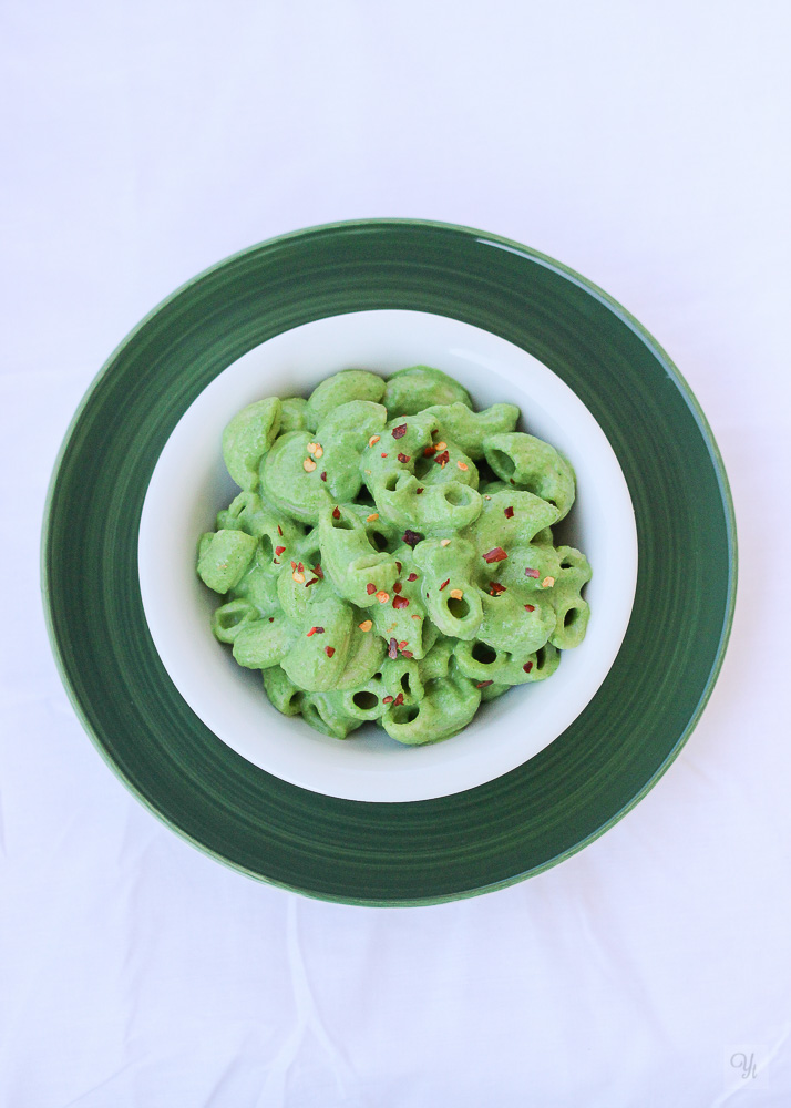 Pasta con espinacas y brócoli