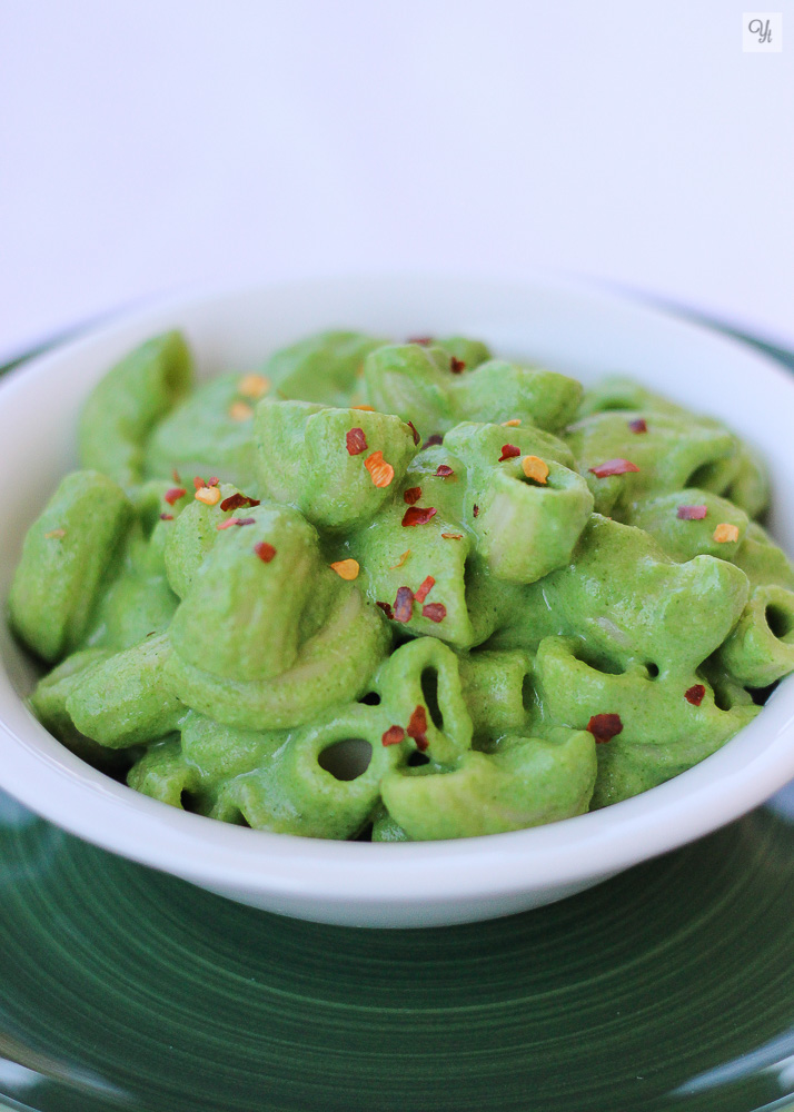 Pasta con espinacas y brócoli