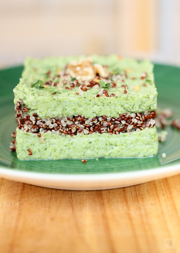 Quinoa y crema de brócoli