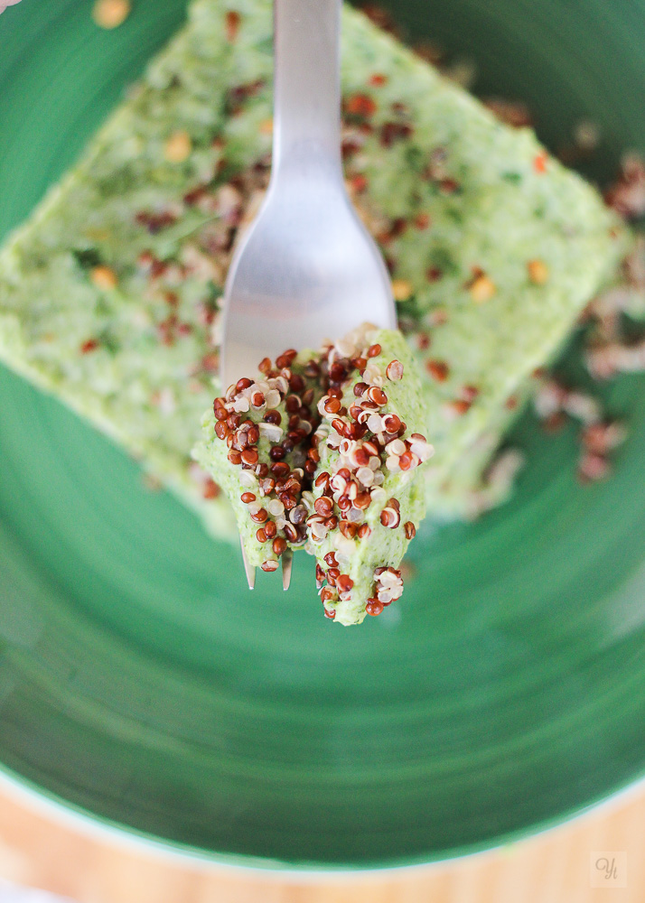 Quinoa y crema de brócoli