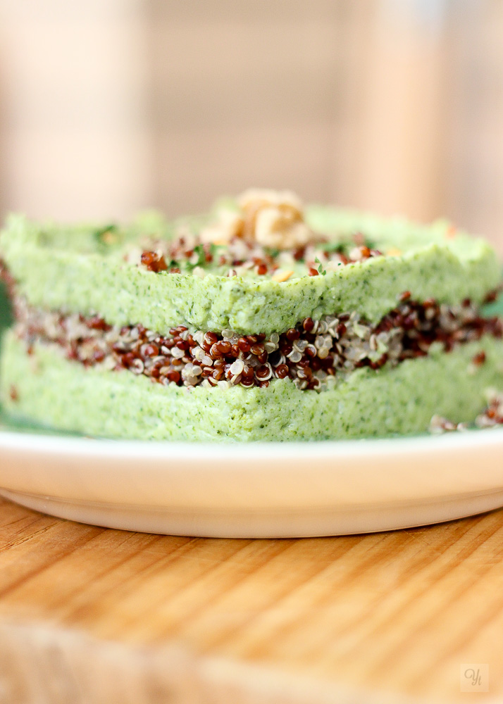 Quinoa y crema de brócoli