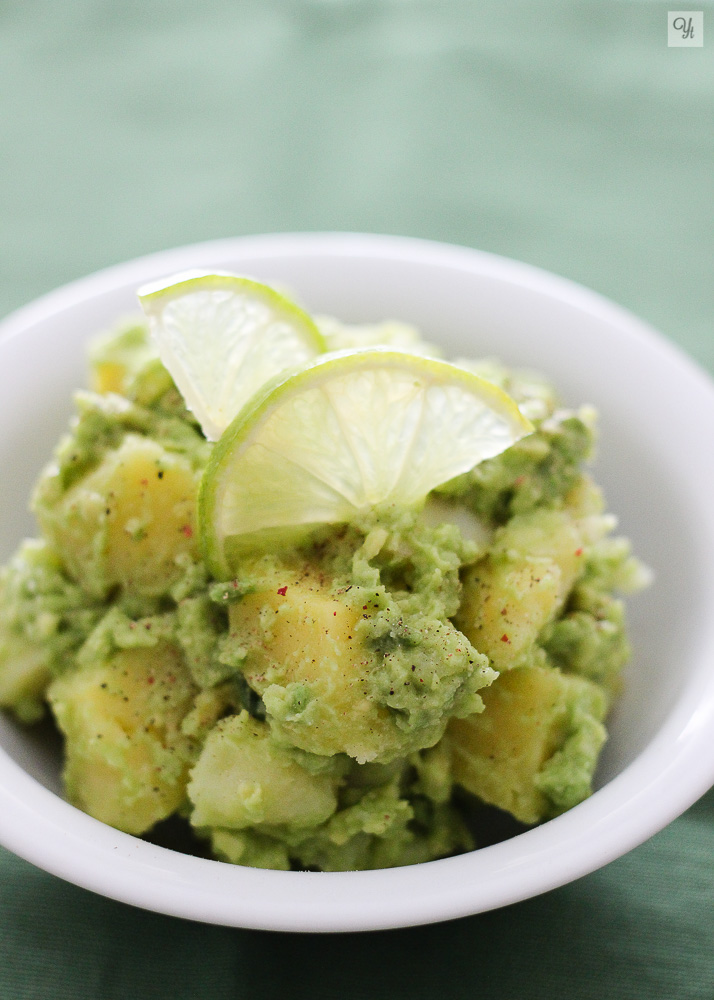 Ensalada de patata y aguacate