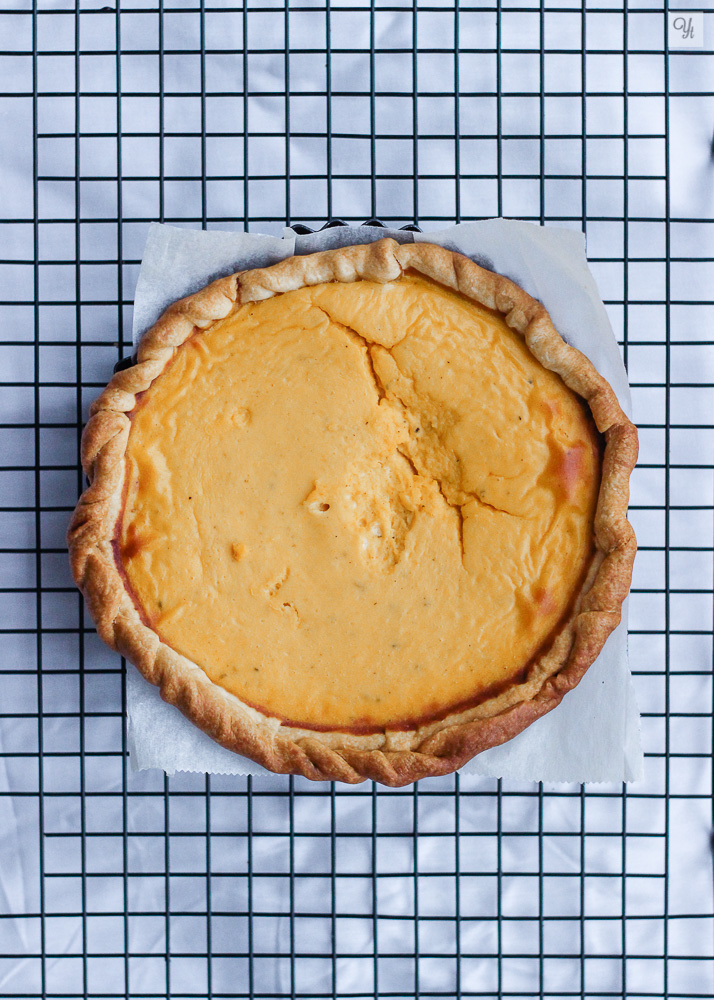 Quiche calabaza y queso cabra