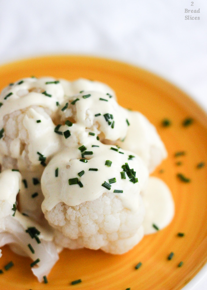 Coliflor con mayonesa y mostaza