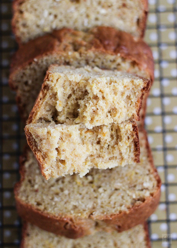 Bizcocho de manzana, naranja y avena