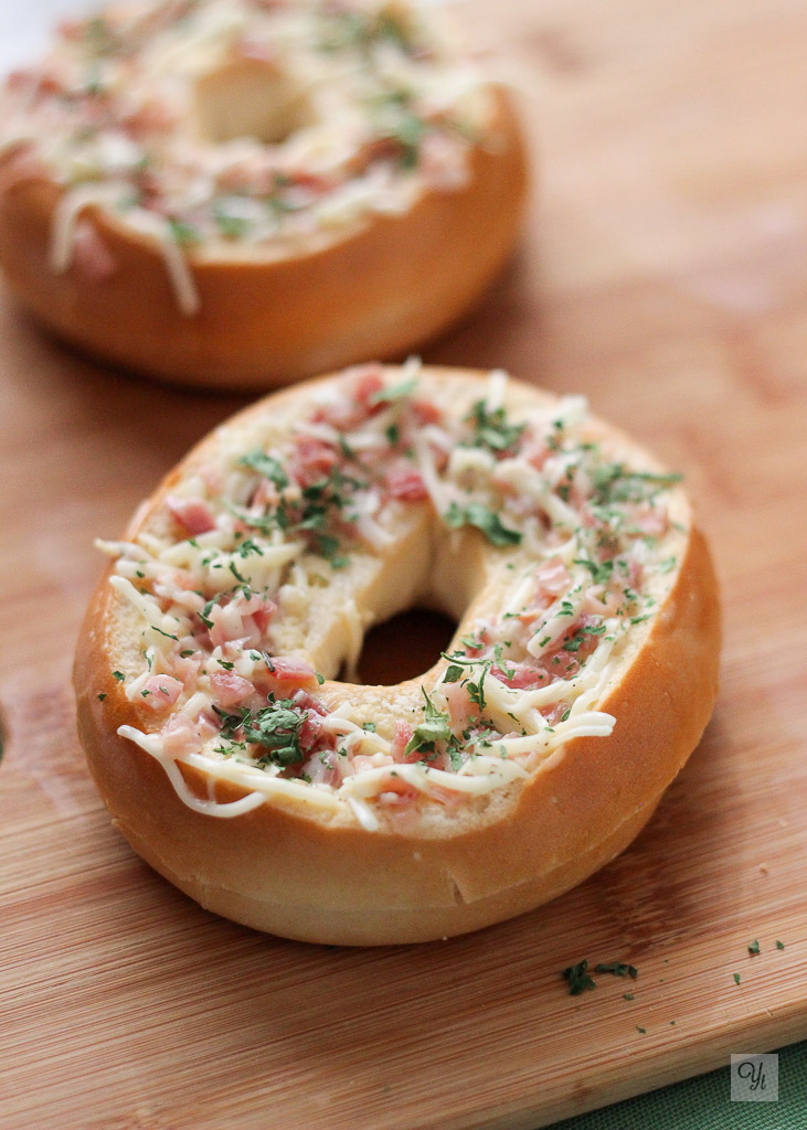 Bagel cremoso jamón